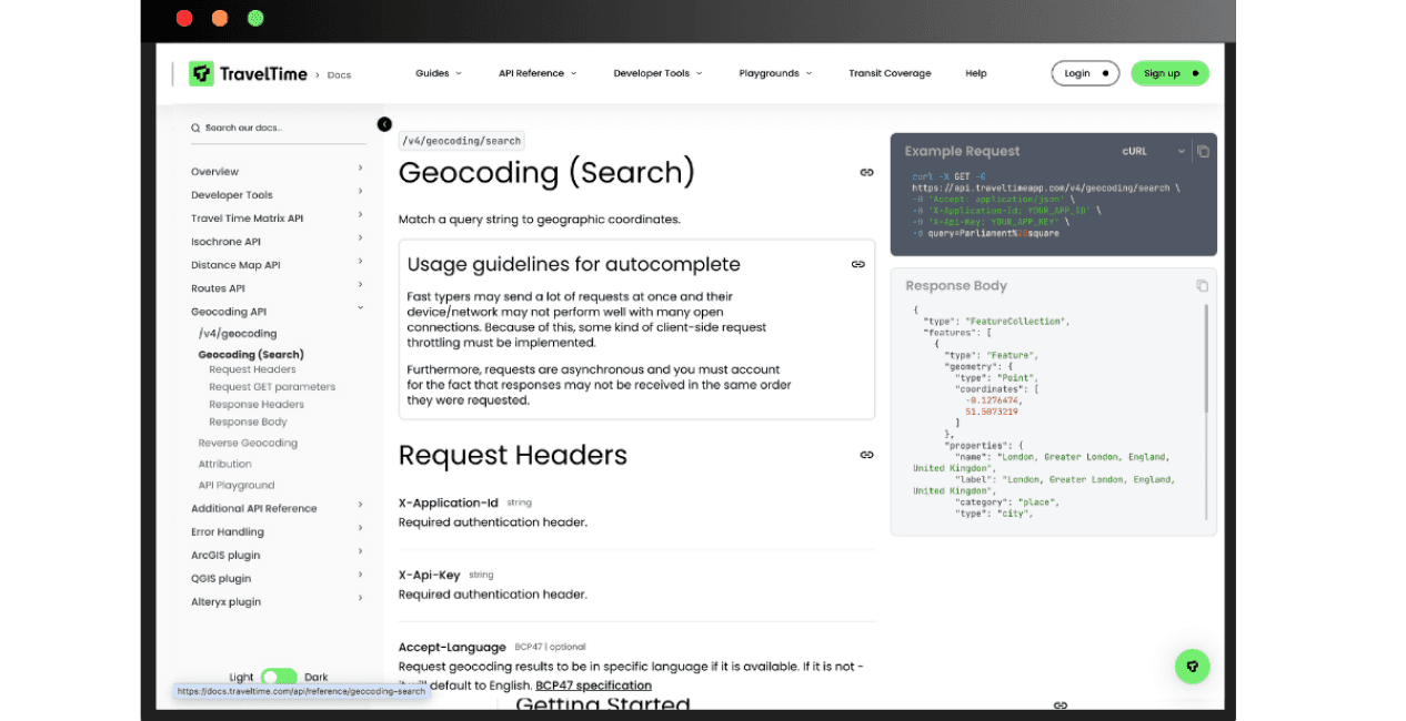 Geocoding API